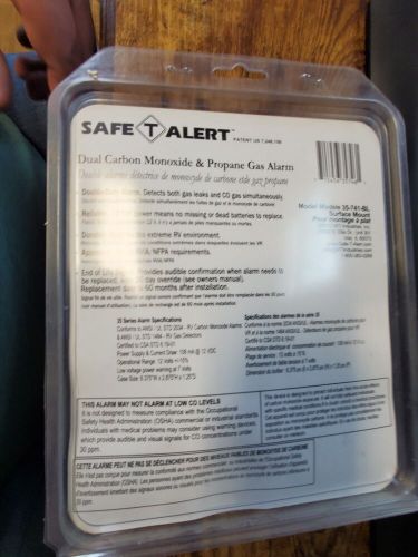 Safe-t-alert combo co2 propane alarm black surface-mount #35-741-bl