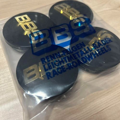 Bbs wheel center caps 70mm genuine emblem black 3d logo - p5624206 set 4pcs  jpn