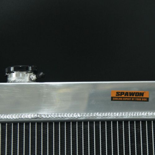 Spawon 4rows aluminum radiator for jeep cj series 4.2l 1970-1985 chevy v8 at mt