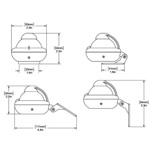 Ritchie x-10w-m ritchiesport compass - bracket mount - white