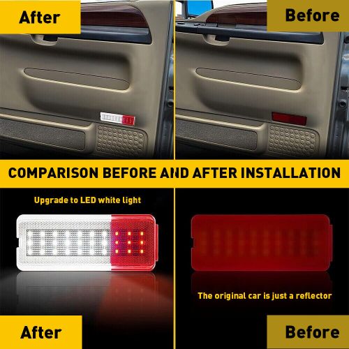 2x led side door panel courtesy lights for 99-07 ford super duty f250 f350 f450