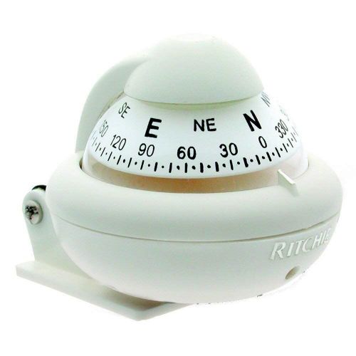 Ritchie navigation x-10w-m sport marine compass,white,2-inch dial