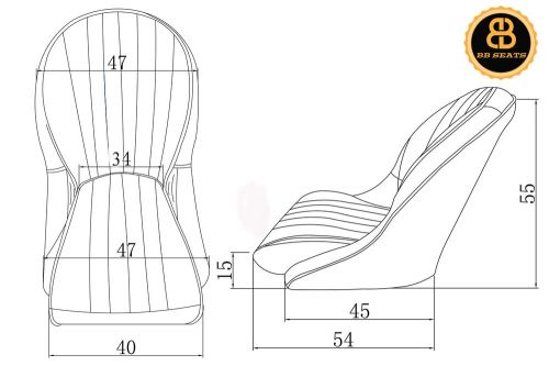 Pair bb vintage green classic car bucket seats low back + universal runners