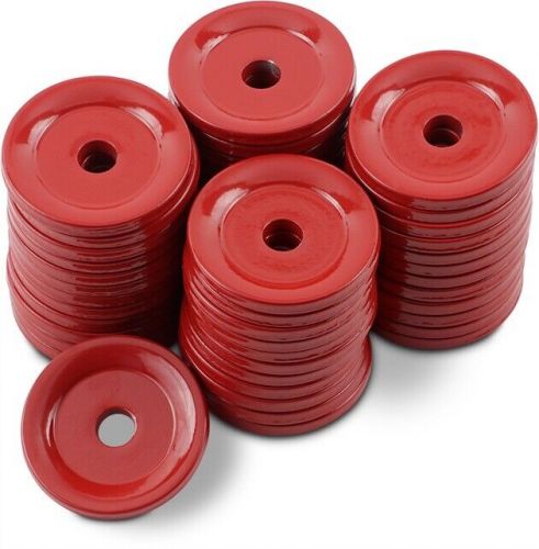 Woody&#039;s grand digger round aluminum support plate red 5/16&#034; 48-pack