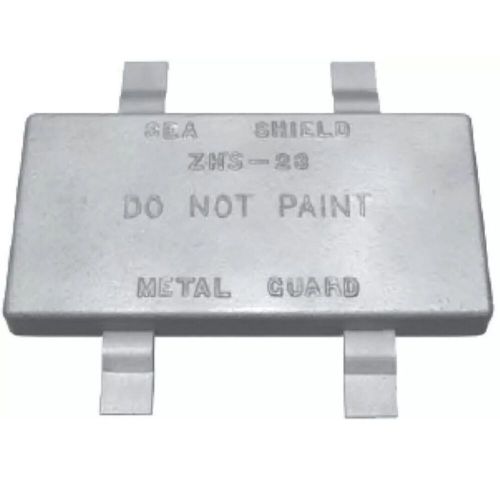 Sea shield marine weld-on 6x12 x 1-1/4 zinc hull anode zhs-23 metal guard