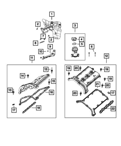 Genuine mopar fuel injector to valve cover seal 68490000aa