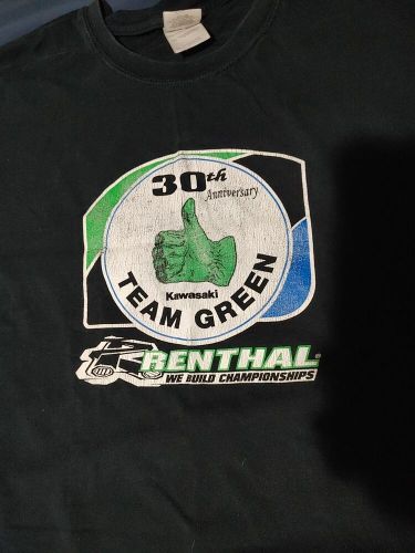 Kawasaki renthal team rider 30th anniversary team green vintage t-shirt xl