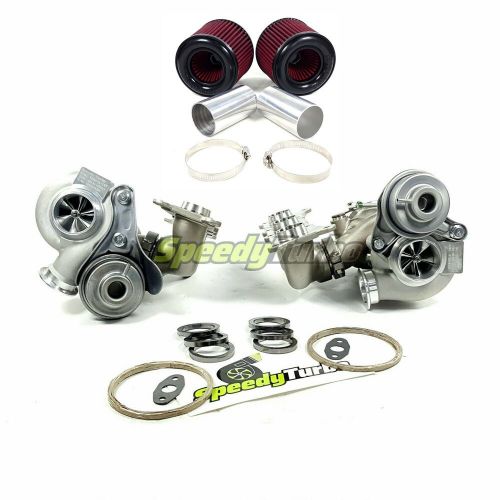 Td04l divided 19t v4-2 billet twin turbos+air filters for bmw 335i xi 3.0l n54