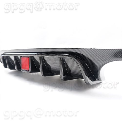 Carbon fiber for infiniti q50 2018-2024 rear bumper diffuser w/ led brake light