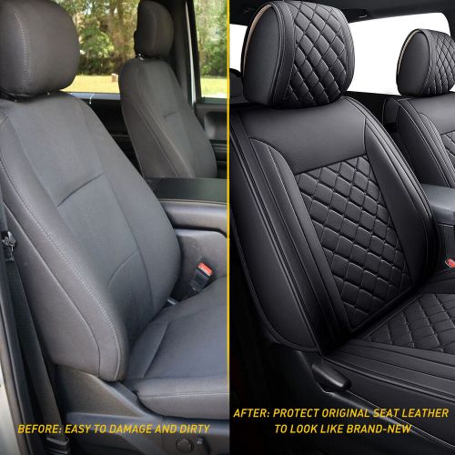 Front  car rear seat cover protector full black for 2007-2023 toyota tacoma e