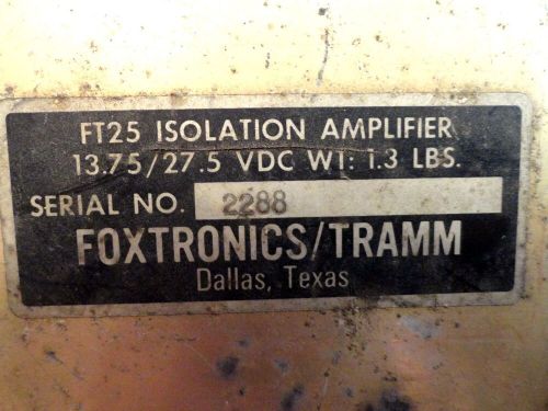 Foxtronics/tramm ft25 isolation amplifier