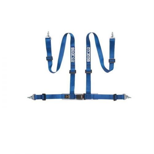 Sparco 4 point street harness with install kit, blue