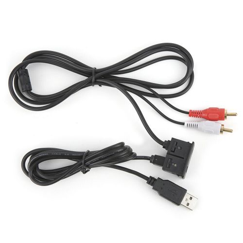 3.5mm 3.3ft extension wire usb aux stereo female to 2 male cable for car