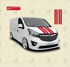 Fits vauxhall opel vivaro - front bonnet stripes decals stickers van vinyl