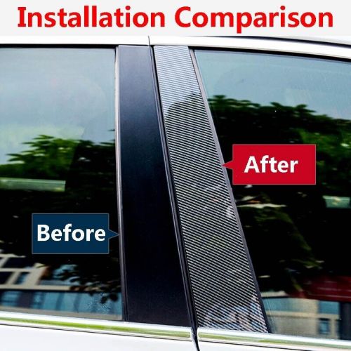 Fits for 2023-2024 ford everest carbon fiber pillar post door cover trim sticker