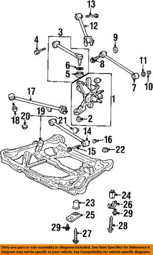 Honda oem 90181s84a00 rear suspension-trailing arm bolt