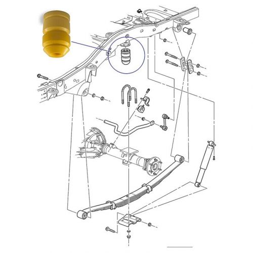 2pcs for h3 rear stop buffer, axle bumper compatible with humm3161-