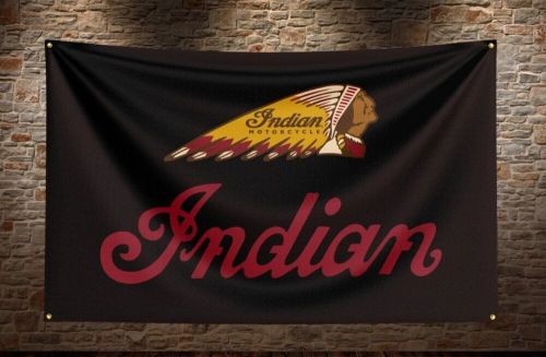 Indian motorcycle workshop/mancave advertising fan flag/banner