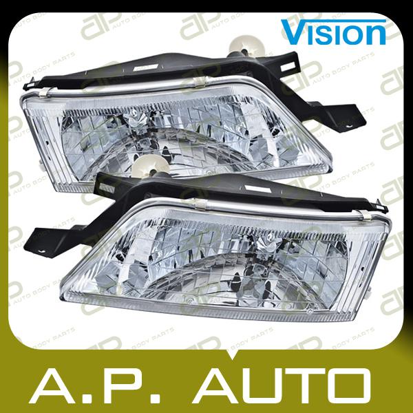 Pair head light lamp assembly 97-99 nissan maxima gle gxe se lh+rh new