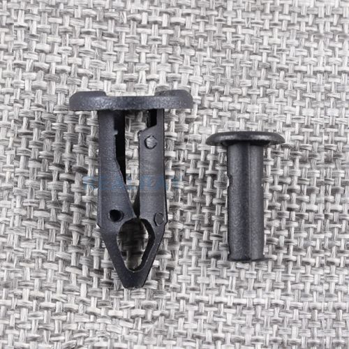 100pcs atv retainer clips black push pin splash guard body panel 8mm for honda