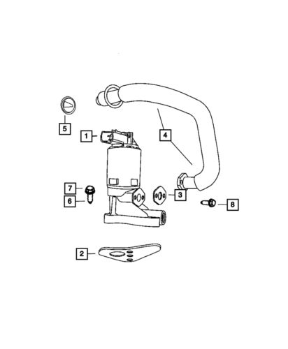 Genuine mopar egr tube 53032853ac