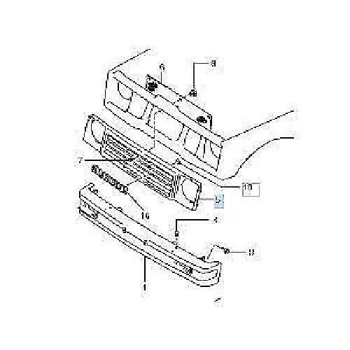 Suzuki genuine parts grill 72111-70a01 ja11 initial type front grill jdm