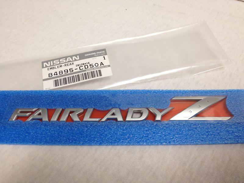 Nissan oem 350z z33 jdm fairlady z rear emblem - brand new