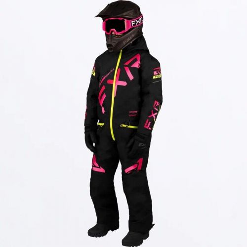 Fxr racing cx child monosuits 8 black/neon fusion