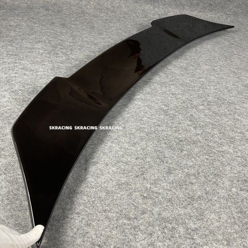 Gloss black ducktail rear trunk spoiler wing fits 15-20 ford mustang gt350 gt500