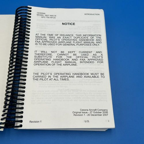 Cessna 182t skylane tc nav iii avionics, gfc 700 afcs pilot&#039;s information manual