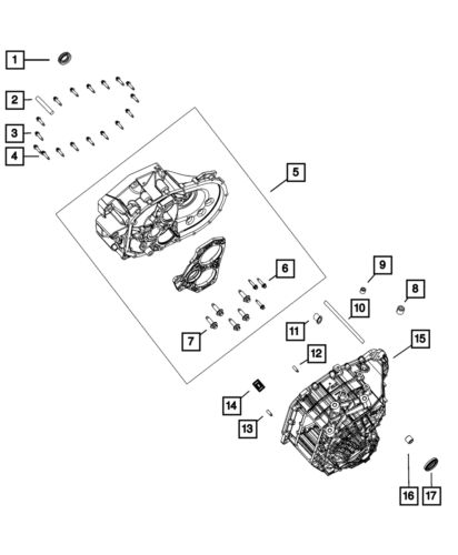 Genuine mopar transmission rear case 68228141aa