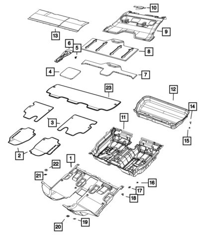 Genuine mopar floor carpet 5rl58dx9ai