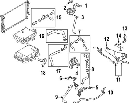 Genuine nissan reservoir hose 21741-5mp1a