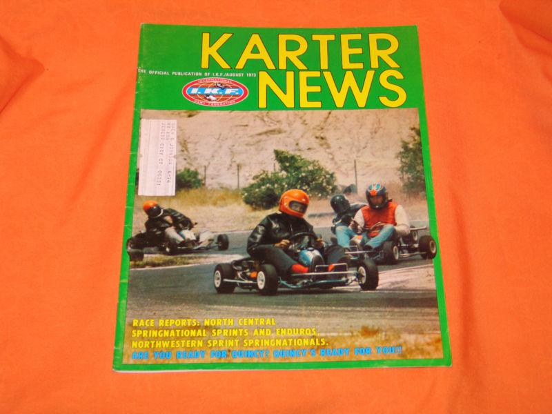 Vintage karter news  magazine aug 1973  kart karting blackhawk