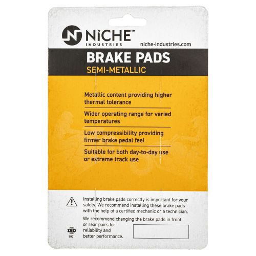 Niche brake pad set for polaris rmk 800 pro 600 assault rear semi-metallic 4pack