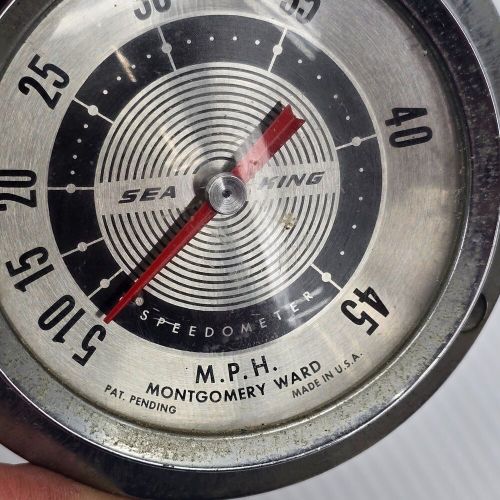 Vintage sea king speedometer gauge marine nautical speed meter analog 5-45 mph