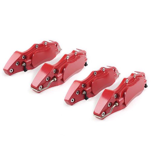 4pcs 3d endless metal universal style large front brake caliper cover red 10.5&#034;