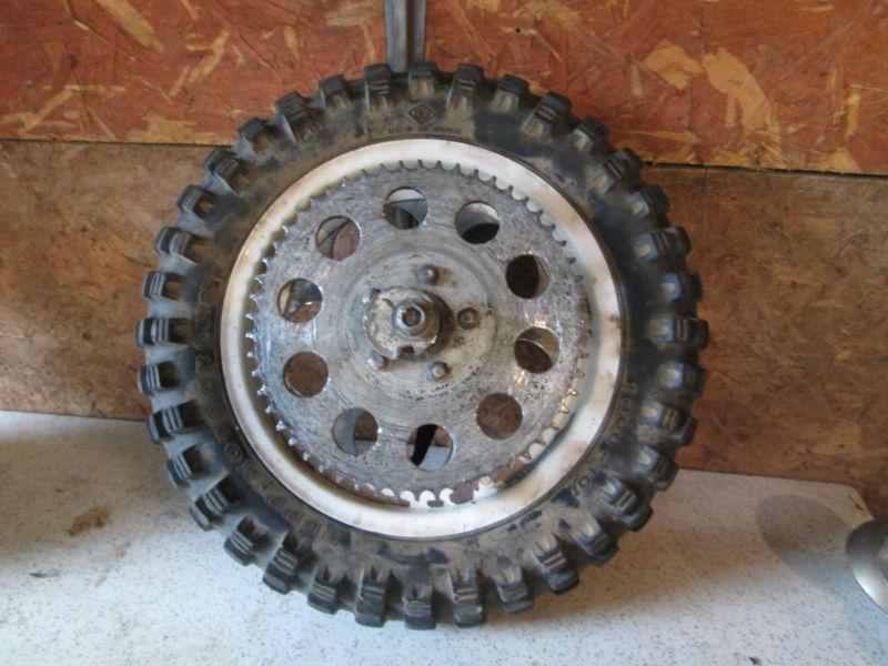 Rupp minibike rim tire axle 10 inch rear wheel and brake,complete