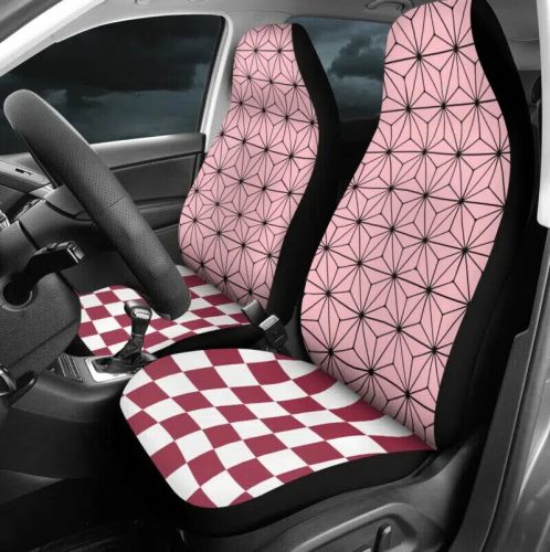 Nezuko kamado demon slayer car seat cover set of 2, halloween car seat cover