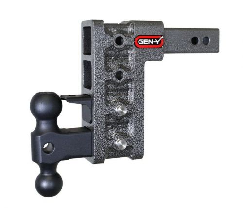 Gen-y mega duty 2&#034; shank 7.5&#034; drop 1.5k tw 10k hitch w/dual-ball/pintle lock