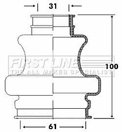 Cv joint boot fits mercedes c220 1.8 2.2d 00 to 08 c.v. driveshaft gaiter new