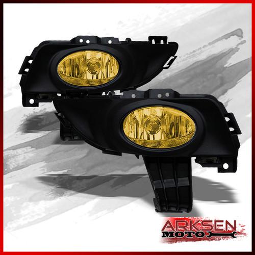 04-06 mazda 3 sedan 4 door bumper yellow fog lights+switch+bulbs pair set lamp