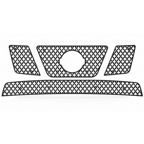 Nissan frontier 05-08 black diamond mesh front metal grille trim cover insert