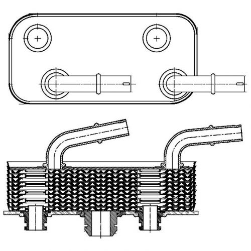 Automatic transmission oil cooler 17227505826 for e46 1999 - 2005 325i 328i 3301814-