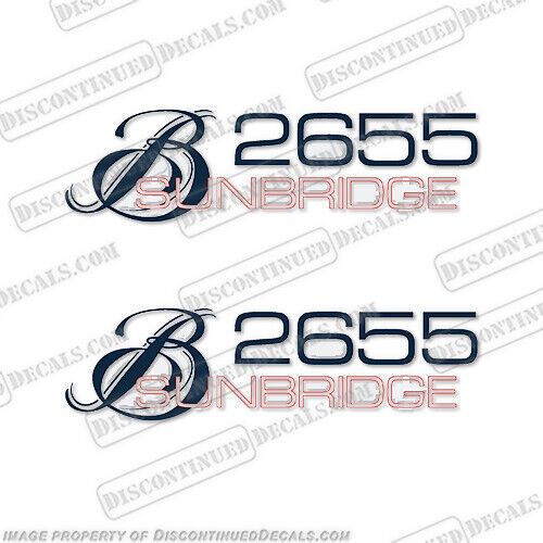 Fits bayliner boats sunbridge 2655 decals (set of 2)