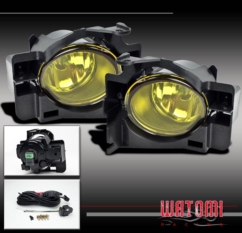 08 09 10 11 nissan altima 2dr bumper yellow fog lights w/bulb+harness left+right