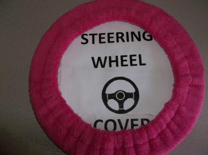 Steering wheel cover bight pink