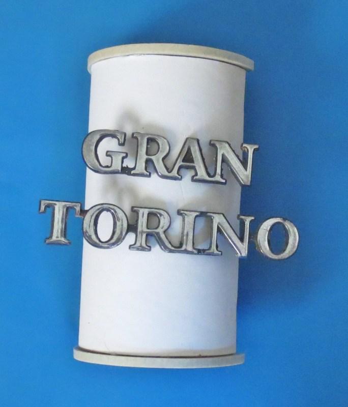 1972-1974 2 piece ford gran torino used exterior side fender emblems fomoco 