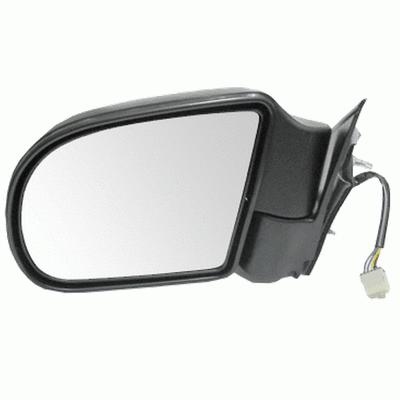 Black power side view door mirror assembly driver left lh