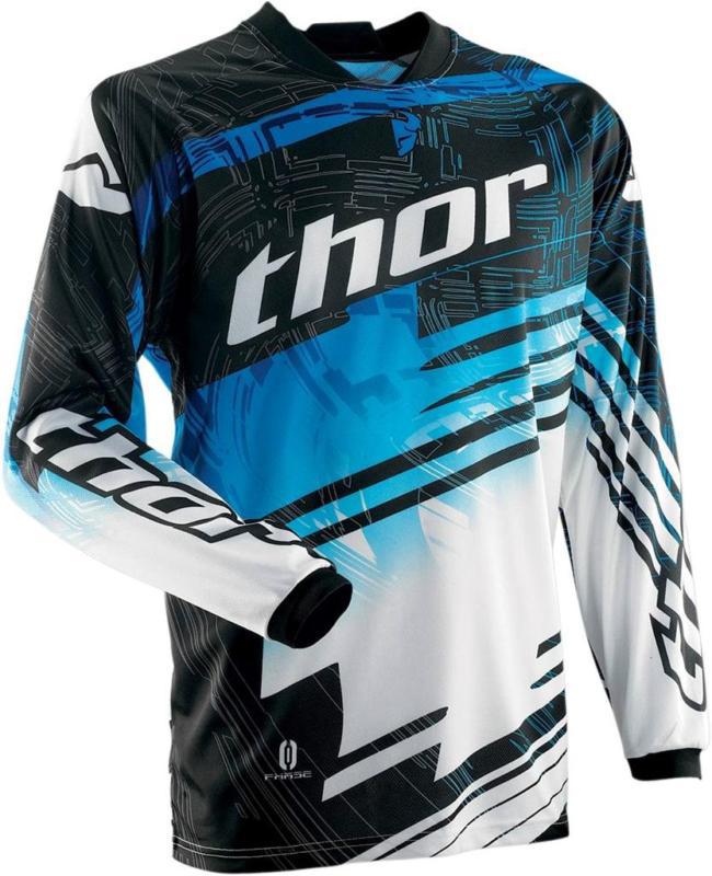 New thor motocross phase blue swipe offroad jersey. men's xx-large / xxl